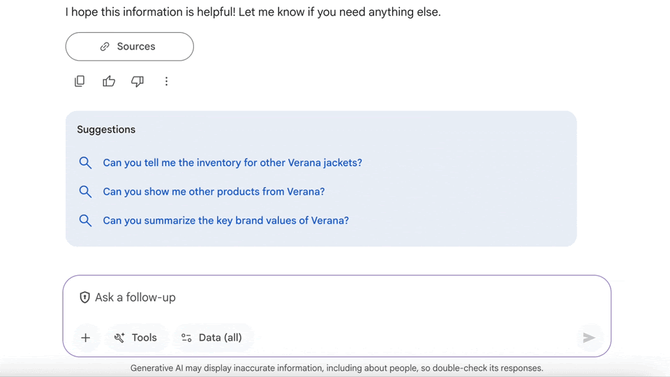 Example of an AI agent for marketing using Google Cloud Gemini Enterprise.